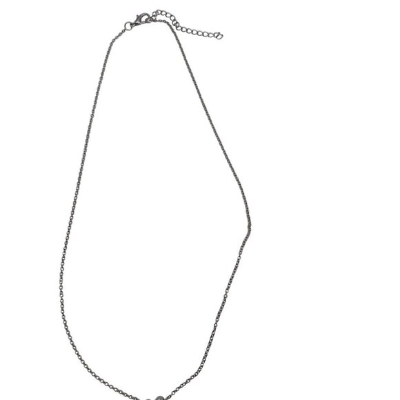 Sagittarius Constellation Heart Pendant Necklace Silver Tone Minimalist Jewelry - Picture 2 of 5